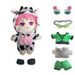 Kila Mila Saiki K Plush Stuffed Toy Cute Kawaii Plushie Doll Figure Merch 8'' (Two Sets Of Removable Doll Clothes) (Black White)