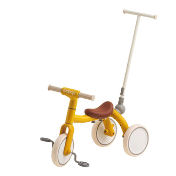 Kidpop Pony 4-In-1 Kids' Tricycles Pedal Vehicles For 1-4 Push Slide Ride On Toy Balance Bike Baby Walker Stroller (Yellow)