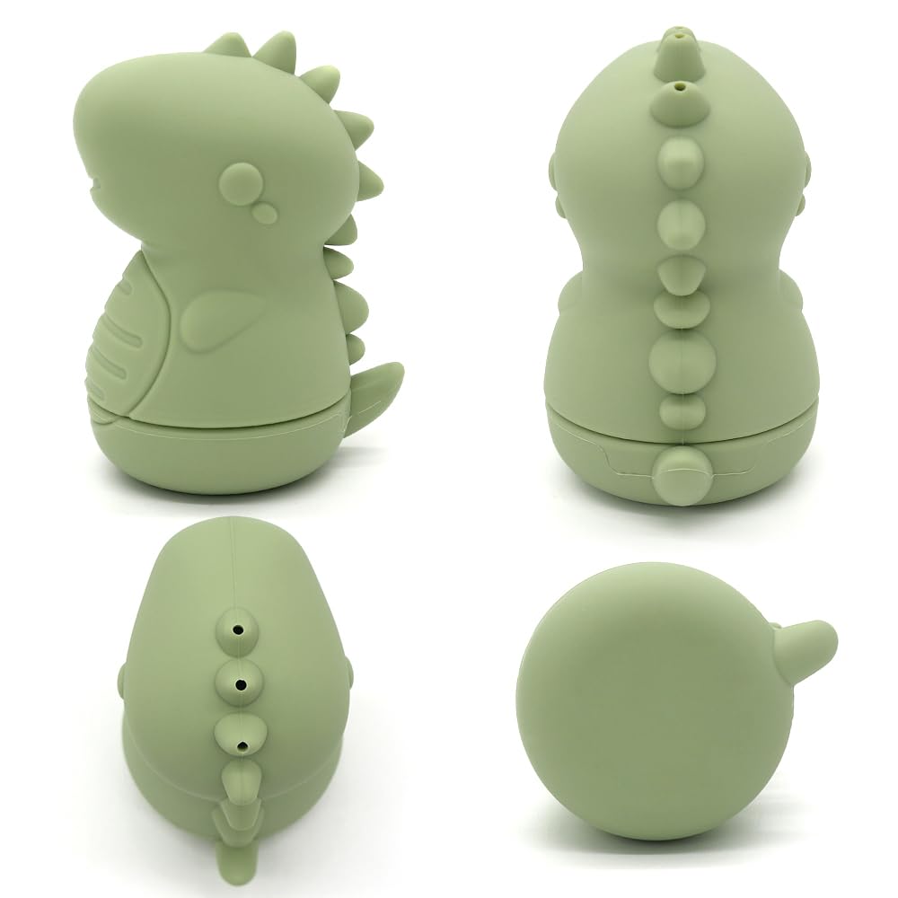 Ginbear Silicone Baby Bath Toys, Non-Toxic Mold Free Infant Squirty Bathtub Toys For Toddlers 6 Months+, Pack Of 4 (Terricolous)