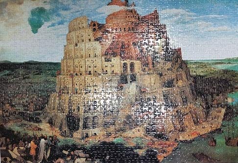 CHAMBERART 1000 Piece Jigsaw Puzzle - The Tower of Babel, Multicolored, Finished Size: 20 x 29 inches, Model A-1099