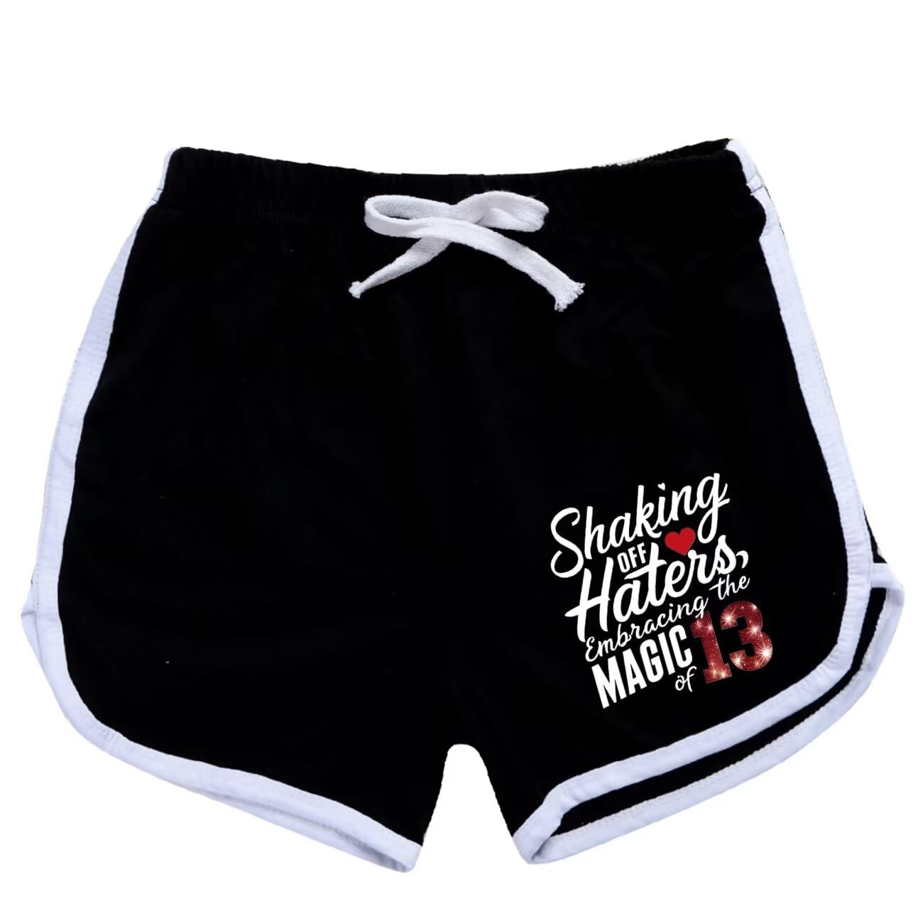 Hecendolame Short Sleeve cute Costume Princess suit Kids Children Girls T-shirt and Shorts Outfit Sets Black to 15-16years