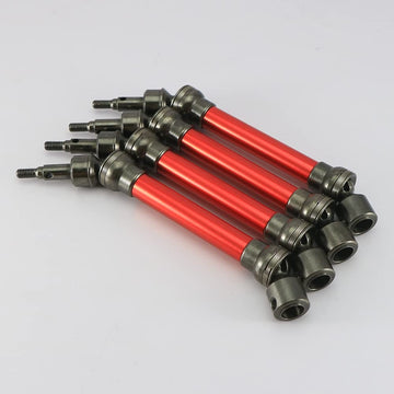 RCAWD 4X Slider Front/Rear Drive Shaft Set for 1/10 Arrma Big Rock 4X4 V3 3S Blx Brushless Monster Truck RTR Upgrade Parts(Red)