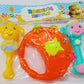 Solsha Tim Tim Rocking Rattle Set For Babies  3Piece Colorful Infant Rattle Toys  BpaFree & Safe Plastic  Early Sensory Pla