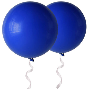 Oupking Giant 36 Inch Royal Blue Balloons - Thick Latex Blue Big Round Balloons 6 Packs