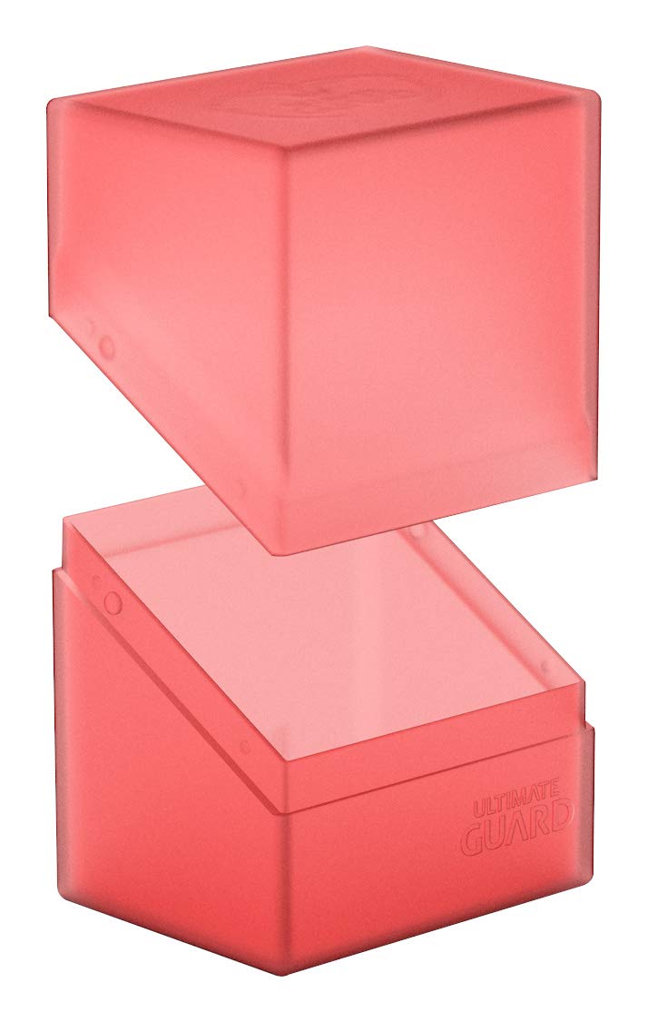 Ultimate Guard Boulder 80+ Classic, Deck Case For 80 Double-Sleeved Tcg Cards, Ruby, Secure & Durable Storage For Trading Card Games, Soft-Touch Finish