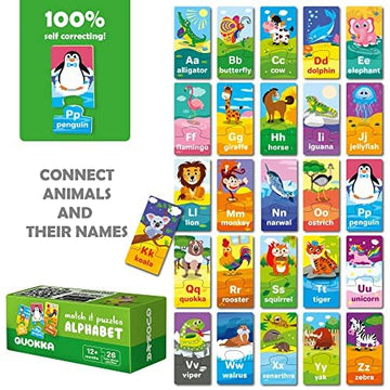 Quokka 5X Megaset Puzzles For Toddlers 3-5 - Matching Games For Kids Ages 2-4 - Numbers Animals Opposites Abc Learning For Toddl
