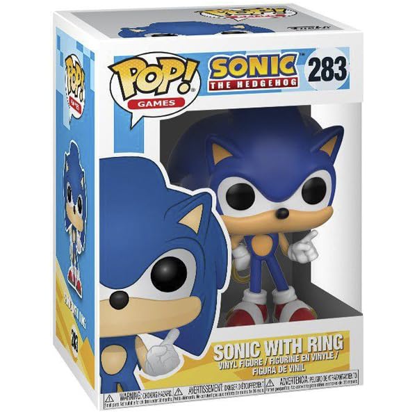 Pop Games: Sonic - Sonic With Ring Collectible Toy, Multicolor, One Size