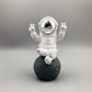 Ecacon Figurine Astronaut Statue Spaceman D  Cor,Desktop & Tabletop Decorative Cute Mini Space Figure Ornament,Cake Toppers Deco