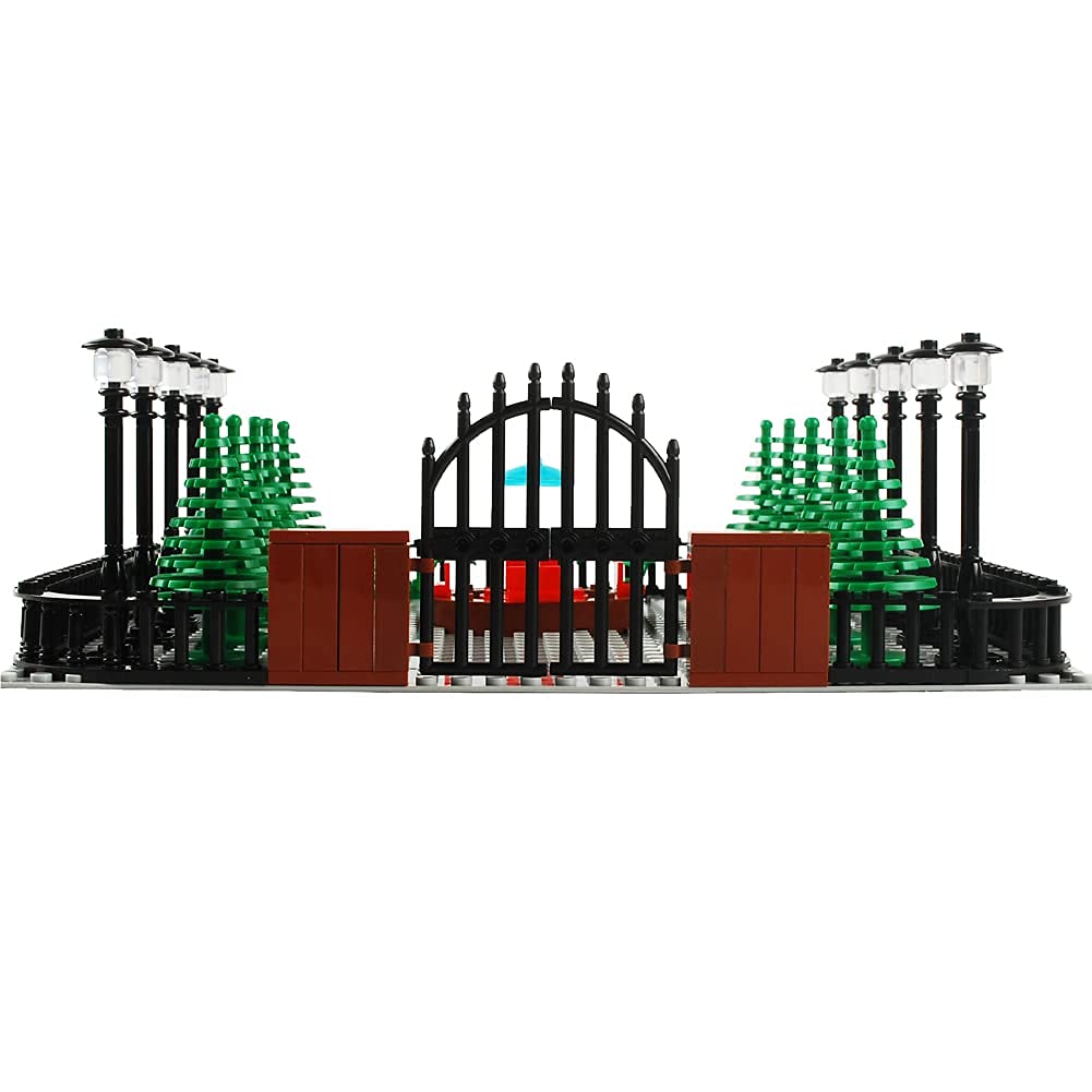 BAENRCY Park Building Blocks Fountain Sencery Accessories Street Set Building Bricks Kit DIY Building Set Compatible All Major Brands (No Baseplate)