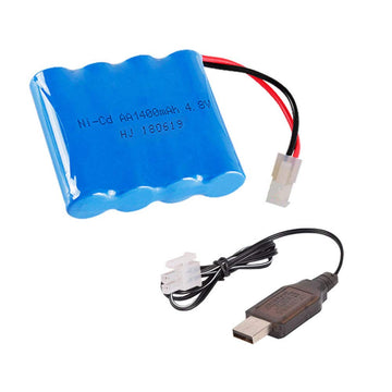 OooSure 1400mAh 4.8V 5557 Connecter Rechargeable NiCD Battery AA X 4/5559 Plug for RC Toy Household Electric Appliances Lighting