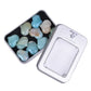 Justinstones Natural Amazonite Gemstone Healing Crystal 1 Inch Mini Puffy Heart Pocket Stone Iron Gift Box (Pack Of 10)