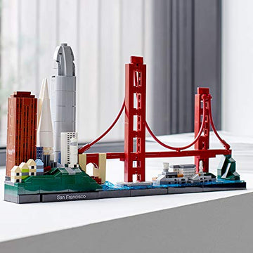Lego Architecture Skyline Collection 21043 San Francisco Building Kit Includes Alcatraz Model, Golden Gate Bridge And Other San Francisco Architectural Landmarks (565 Pieces)