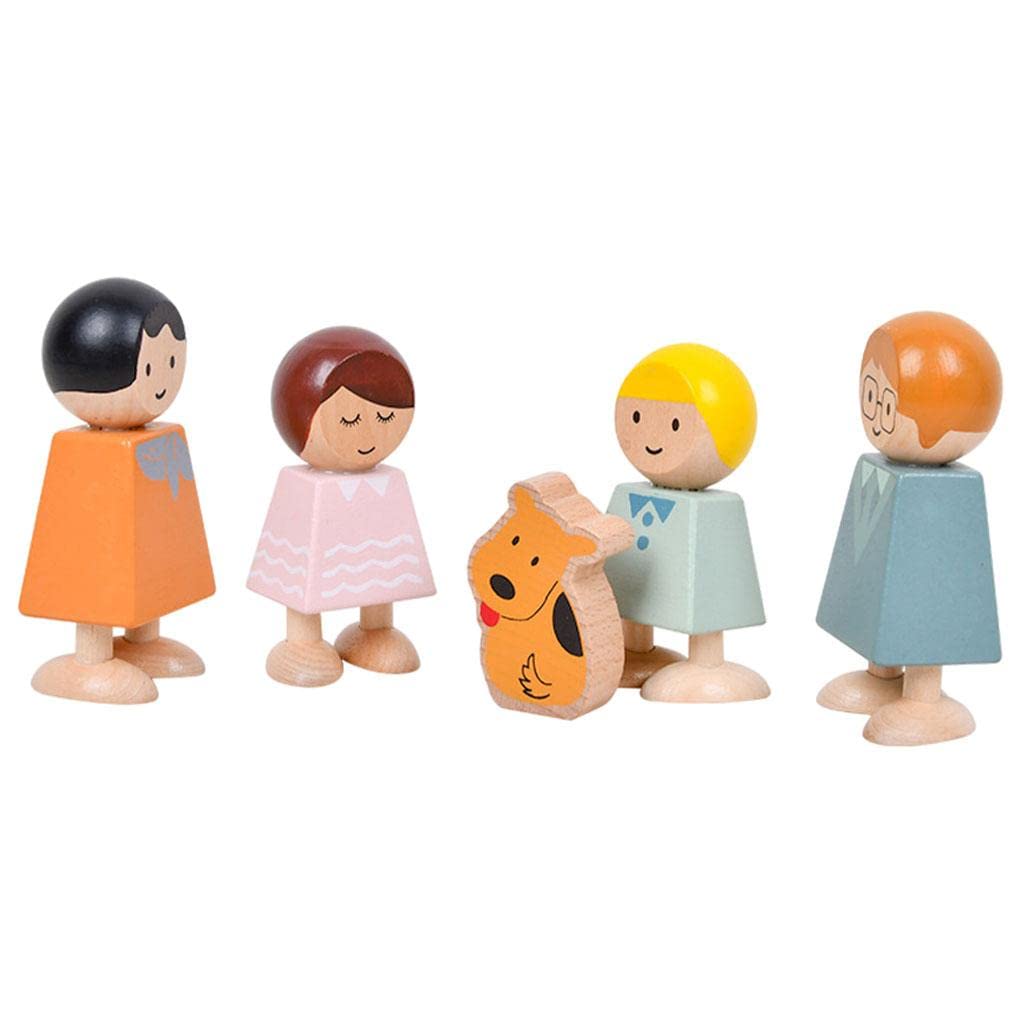 Merishopp 5Pcs Montessori Characters Building Blocks Baby Cognition Family Toys Toys| Educational Toy For Kids | Fun & Learning 