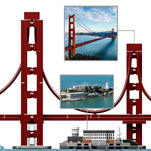 Lego Architecture Skyline Collection 21043 San Francisco Building Kit Includes Alcatraz Model, Golden Gate Bridge And Other San Francisco Architectural Landmarks (565 Pieces)