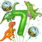 Dinosaur 7Th Birthday Decorations, Dinosaur Birthday Party Decorations With Giant Inflatable Dinosaur Balloons 40 Inch Helium Foil Mylar Number 7 Balloons For Dinosaur Theme Birthday Party Decorations