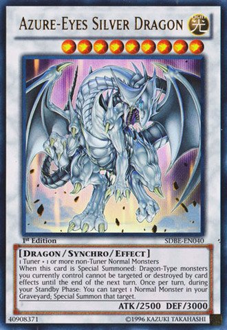 Yu-Gi-Oh! - Azure-Eyes Silver Dragon (Sdbe-En040) - Structure Deck: Saga Of Blue-Eyes White Dragon - 1St Edition - Ultra Rare