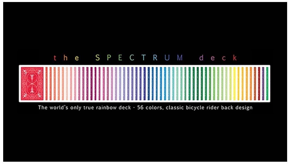Bicycle Spectrum Playing Cards - 1 PACK, Multicolor, Cardstock, Model Bicycle
