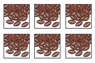 Beistle , 6 Packages Fanci-Fetti Footballs, 1 Ounce In Package, Total of 6 Ounces Confetti