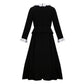Vikidoky Kids Girl Harriet Tubman Dress Costume Ruffled Doll Collars Black Slave Button Outfit Halloween Cosplay Suit (150)