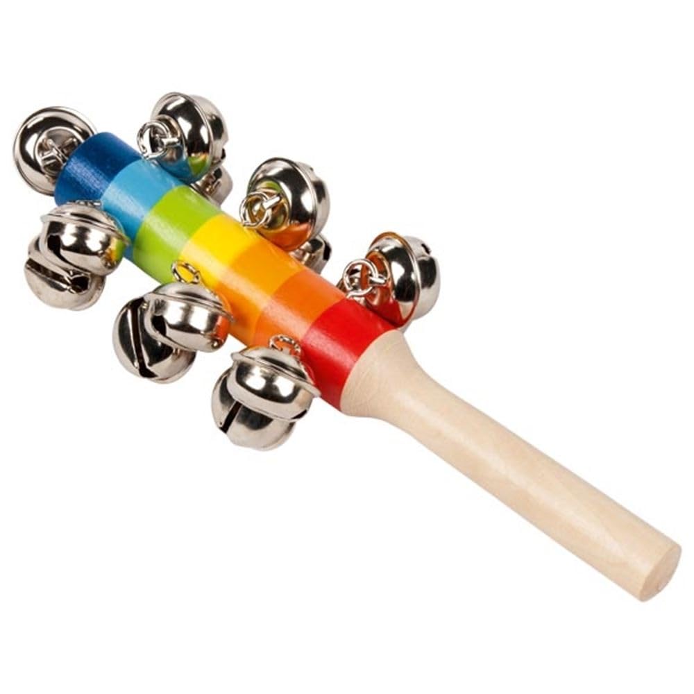 Goki 61913 Cymbal Stick With 13 Jingle Bells Length 18 Cm Wood