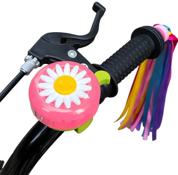 Kortes 1 Pack Kids Bike Bell And 2 Pack Kids Bike Streamers For Children'S Bike Accessories (Pink & Green)