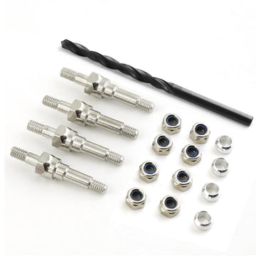 #45 Steel Shock Standoff Set Upgrade Parts for 1/7 Arrma 6S Big Rock Felony Fireteam Infraction Mojave 6S,1/8 Kraton Notorious O