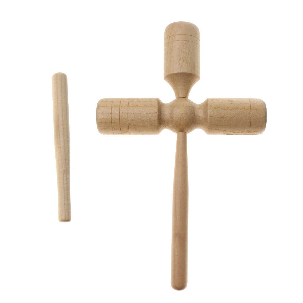 Wooden Three Tone Block Wood Percussion Block For Baby Kids Music Learning