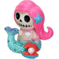 Summit Collection Furrybones Ariel Signature Skeleton In Mermaid Costume Beside Clam With Pearl
