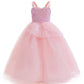Szytypyl Wicked Glinda Costume for Girls Witch Pink Sequins Tulle Dress Up