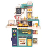 TOYSTODAY 87Piece Big Kitchen Play Set for Kids | Real Steam, Lights & Sound | Flowing Water Sink & Accessories | Pretend Cooki