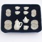 Nw 1 Set 15 Pieces 1:12 Ceramics Tea Cup Set Lovely Dollhouse Decoration Set Dollhouse Kitchen Accessories(#3)