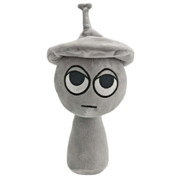 WeHDL Sprunki Plush, 10'' Cute Silver Clukr Plushies Toy for Fans Gift, Soft Stuffed Figuer Doll for Kids Adults, Birthday Chris