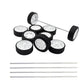 10Pcs Toy Car Wheels 30Mm Rubber Tire With 5Pcs Shaft Round Axles For For Diy Model Toy Rc Car Accessories (2X30Mm)