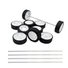 10Pcs Toy Car Wheels 30Mm Rubber Tire With 5Pcs Shaft Round Axles For For Diy Model Toy Rc Car Accessories (2X30Mm)
