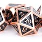 Metallic Dice Games Lic018 16 Mm Metal Enamel&#44 Board Game - Black & Copper - Set Of 7