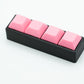 Black Four-Button Clicky Mechanical Switch Fidget Toy | Stim Toy, Stress Relief, Adhd (Pink Keycaps)