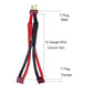 2Packs T Parallel Y Splitter Battery Connector 12AWG Cable Dual Extension Y Splitter Male to 2 Female for RC Quadcopte Multiroto