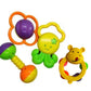 Wolfano Baby Rattles Set Of 4 Pieces | Different Shapes Shaker, Grab And Spin Rattle, Baby Toy Set | For Sensory And Motor Devel