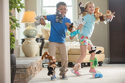 Wild Republic Huggers Wolf Plush Toy, Slap Bracelet, Stuffed Animal, Kids Toys (19556), 5''