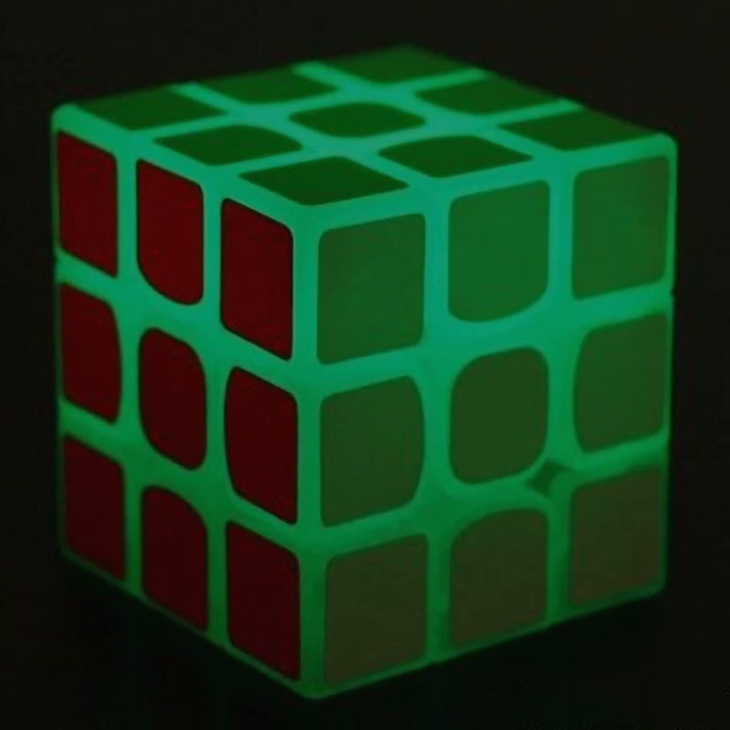 AMAZA 3x3 Fluorescent Speed Cube  Green Luminous  Plastic  Puzzle  1 Set  1 Piece  1 Count  mature-themed