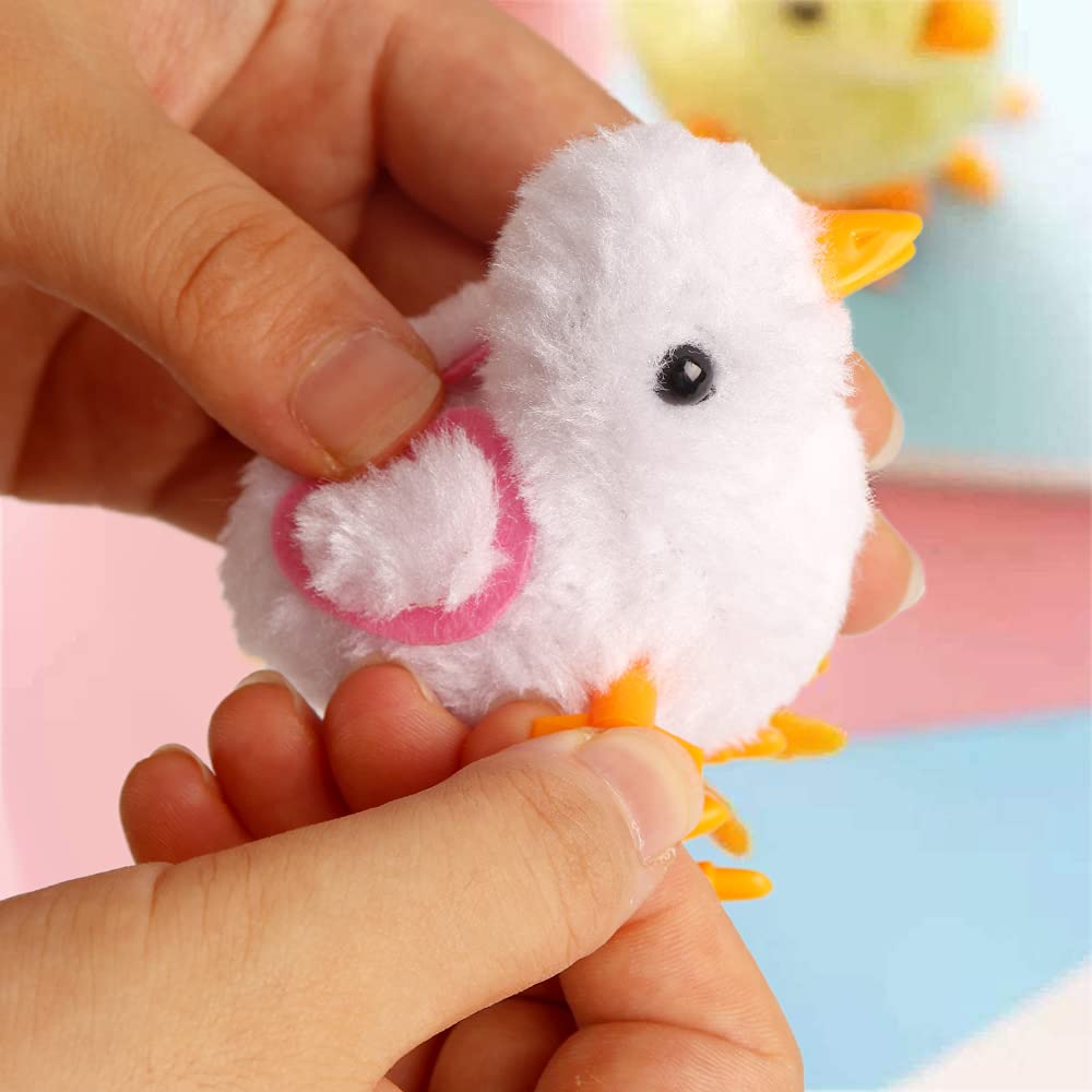 CICITOYWO Bunny and Jumping Chick Wind Up Toys Novelty Chicken Hopping Windup Toy for Kids Toddlers mature-themed Easter Egg Hunt Basket Stocking Stuffers Party Favors Goody Bag Fillers Gifts (Colorful-2)