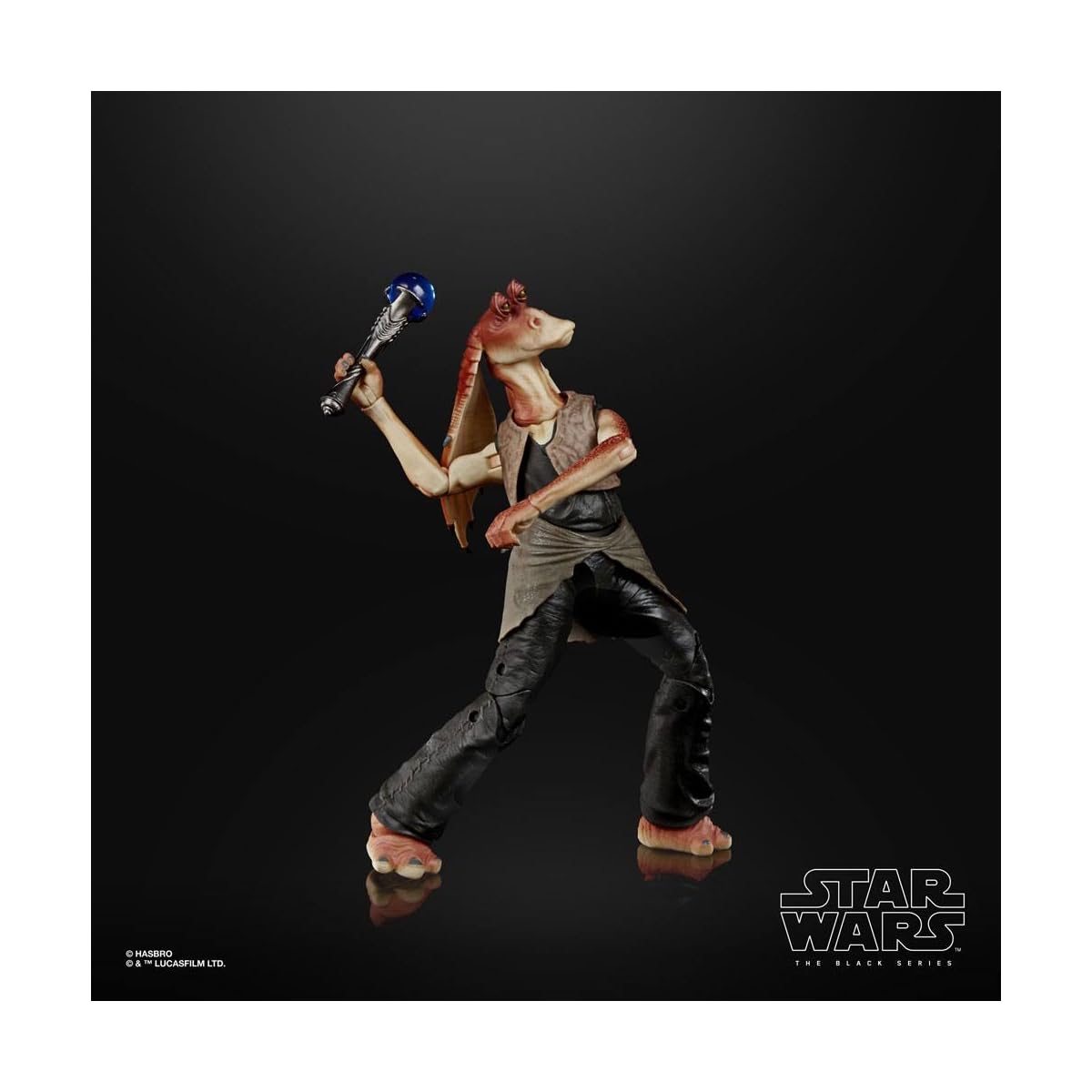 STAR WARS The Black Series Jar Jar Binks 6-Inch Action Figure, Deluxe Collectible, Black, Model F0490, For Kids Ages 4 and Up