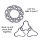 BePuzzled Coaster Hanayama Metal Brainteaser Puzzle, Mensa Rated Level 4, Chrome, Ages 12+ - Model 30844