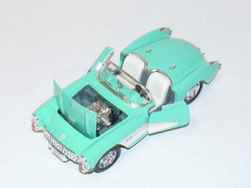 Maisto 1/24 Scale Diecast Model Toy Car - 1957 Chevy Corvette Convertible, Turquoise Special Edition, Model 31275