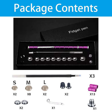 Wqwquu Fidget Pen,Magnetic Pen, Decompression Magnetic Fidget Toy Pen, Magnet Pen Fidget Toy Relieve Pressure Novel Toy Gifts For Kids Or Friends! (Purple)