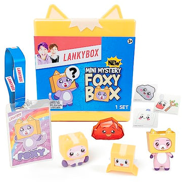 Lankybox Mini Foxy Mystery Box Foxy Mystery Box With 9 Exciting Toys To Discover Inside, Officially Licensed Lankybox Merch