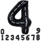 Toniful Race Car Black Balloons Car Birthday Party Supplies,40 Inch Giant Jumbo Helium Foil Mylar Big Number 4 Digital 4 Balloon