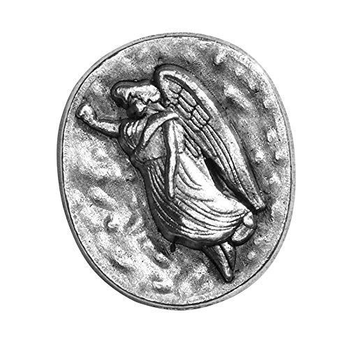 Religious Gifts Guardian Angel Protect Me Silver Toned Pocket Token Coin, 7/8 Inch