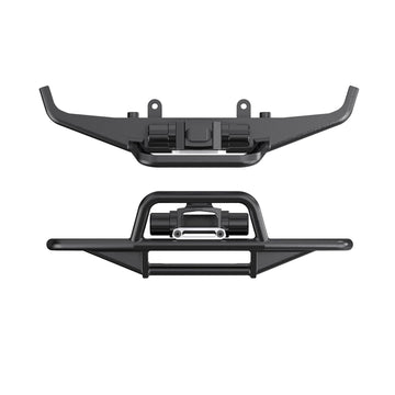 SPEELIK Front Bumper Aluminum Winch for Traxxas 1/18 TRX4M High Trail K10 F150 Upgrade Parts RC Crawler Car