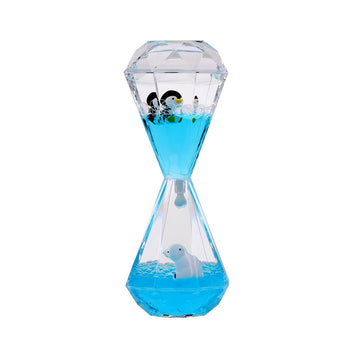 Xinbaohong Liquid Motion Bubbler For Kids And Adults Hourglass Liquid Bubbler Timer For Sensory Play Fidget Toy Stress Management Desk Decor(Blue)